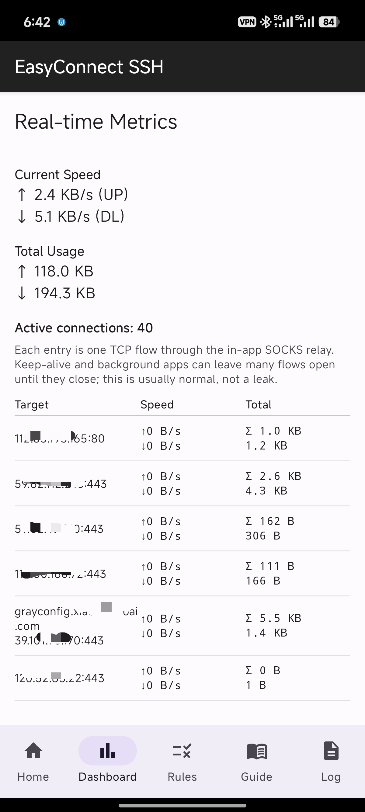 Mobile Connection Status
